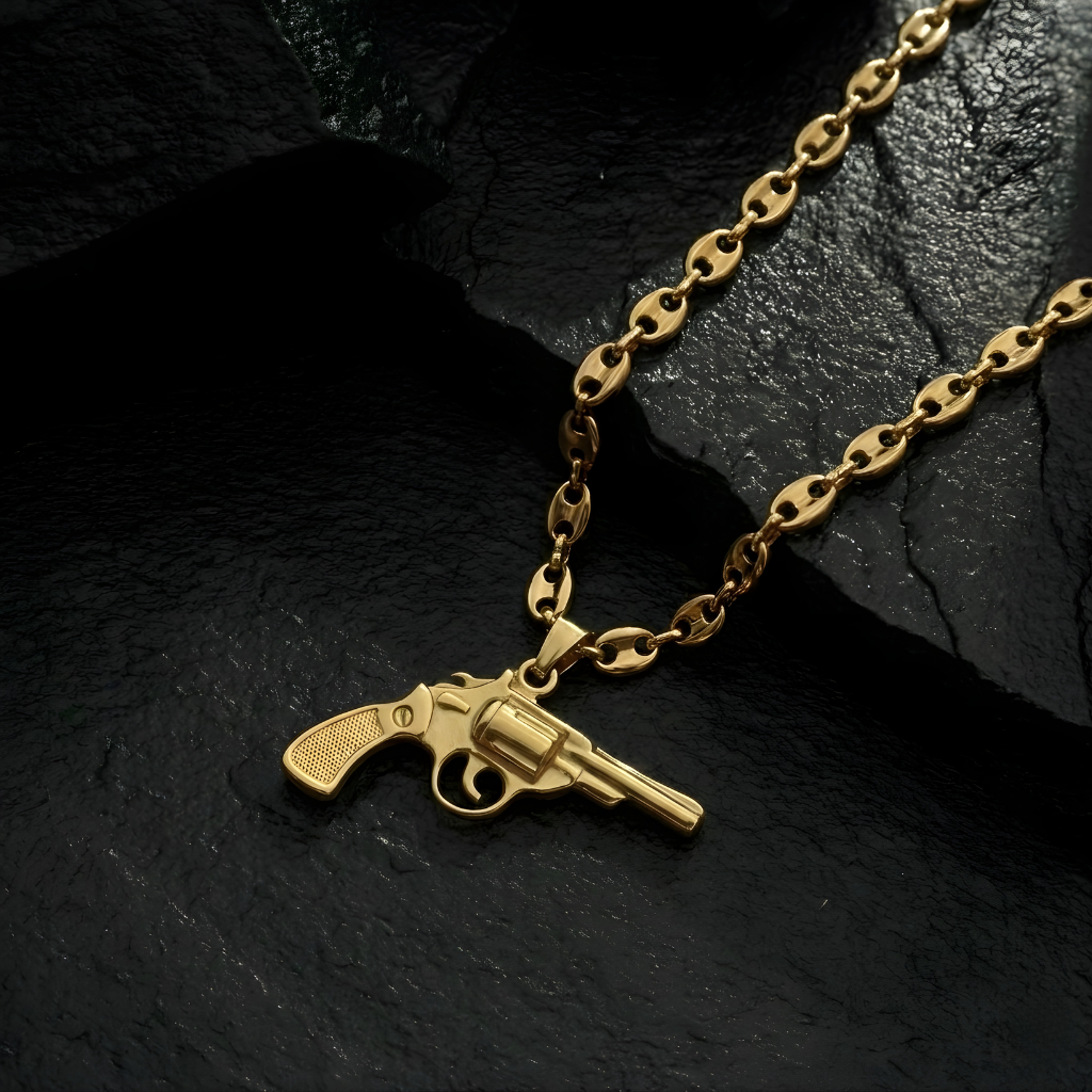 Combo Cadena Gucci + Dije Pistola