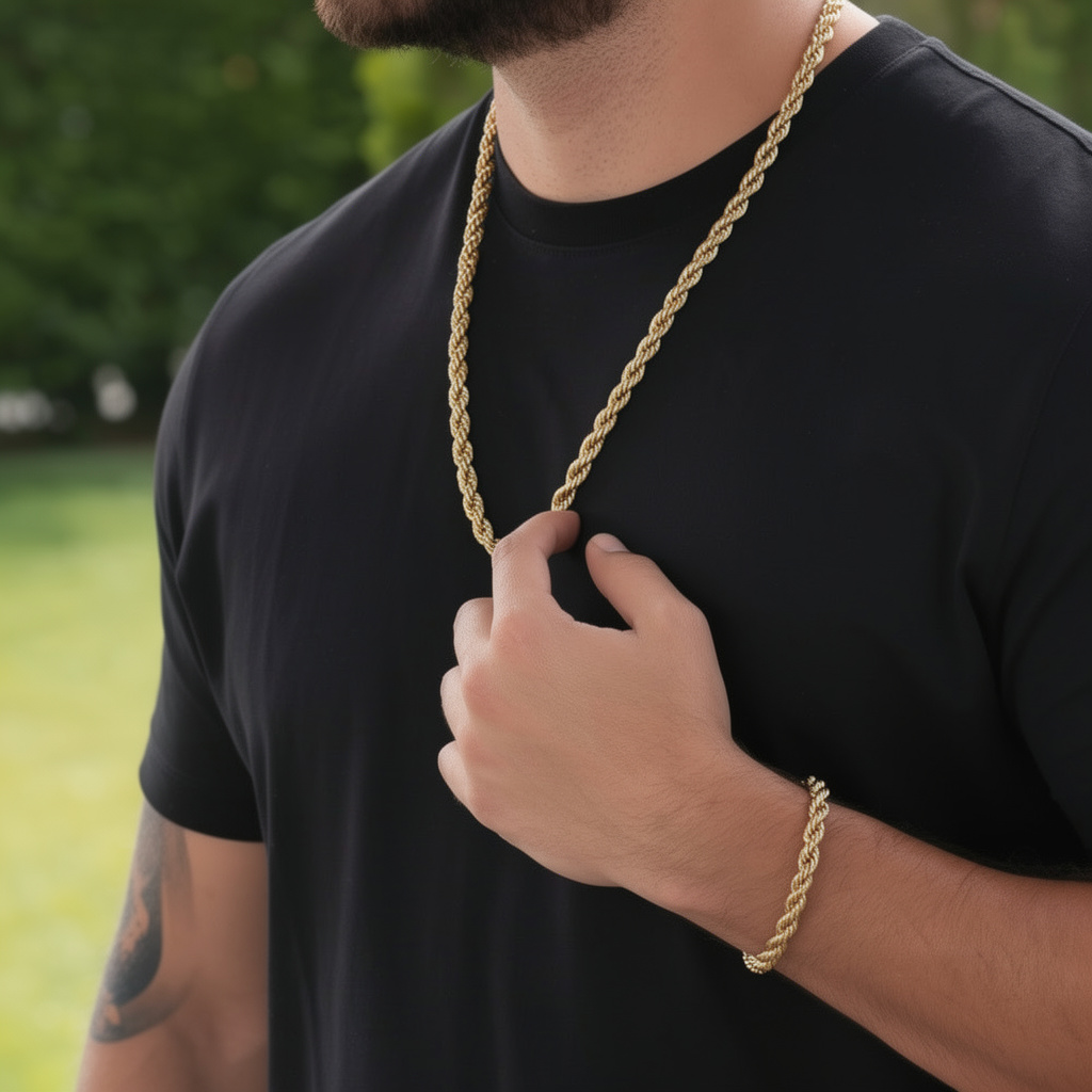 Combo Cadena y Pulsera Lazo
